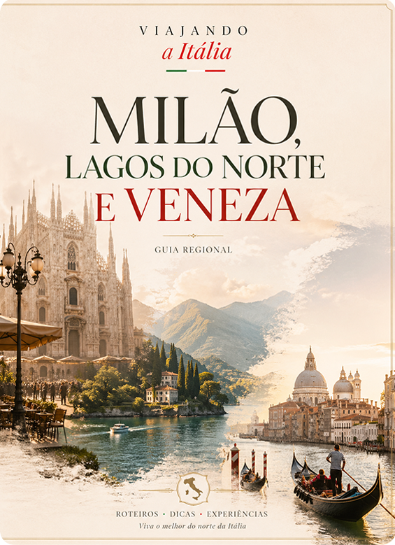 Capa do Guia de Viagem: Milão, Lagos do Norte e Veneza - e-book Viajando a Itália